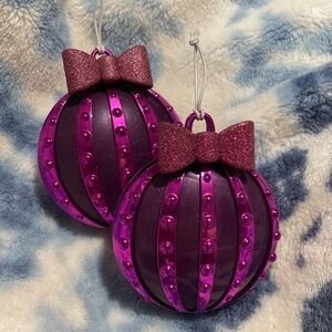 Set of 2 Retired Design Bath & Body Works Purple Ornament Scentportable Holder